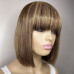 Peruca bobo cu breton blond suvitat